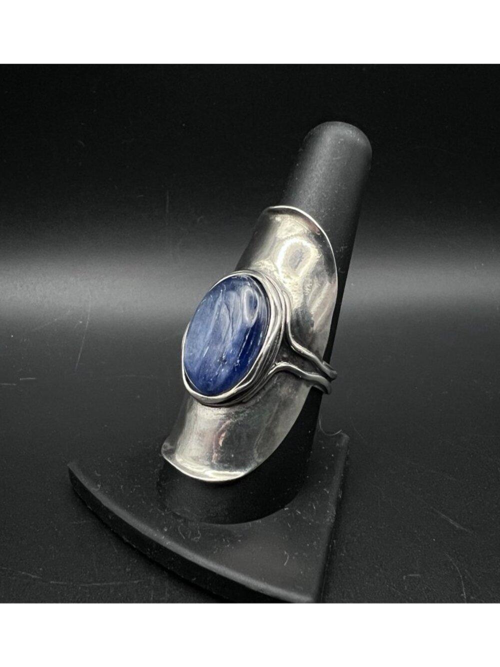 Vintage Didae Shablool 925 Sterling Silver Kyanite Shield Ring Size 9